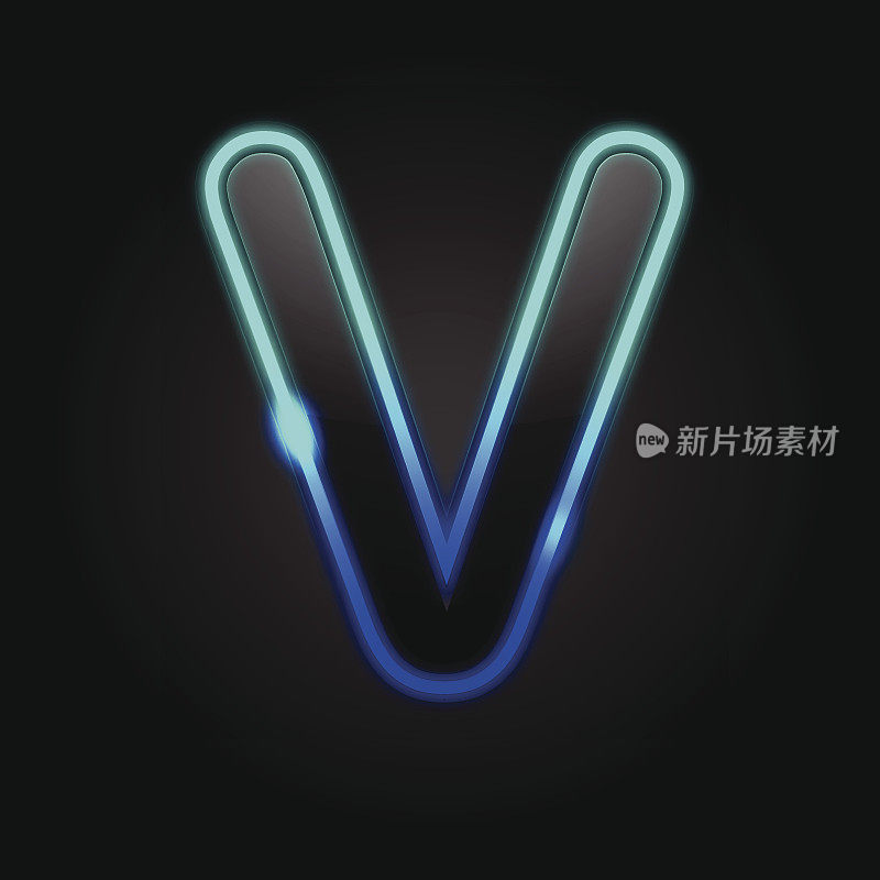 发光字体- V